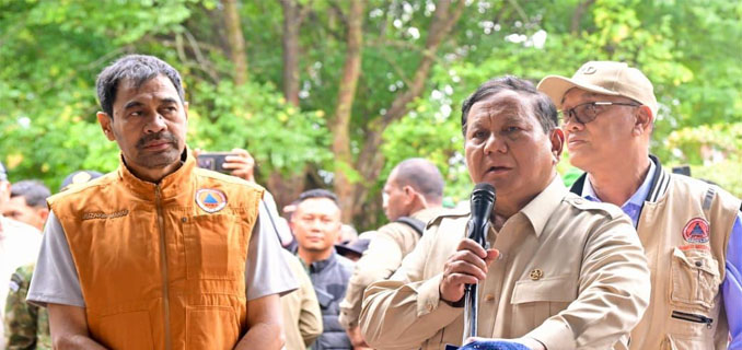 Besok, Prabowo Tinjau Tiga Daerah Terdampak Bencana di Sumbar